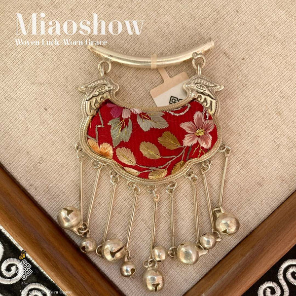 Ruyi Lock Necklace | Miao Embroidery Jewelry