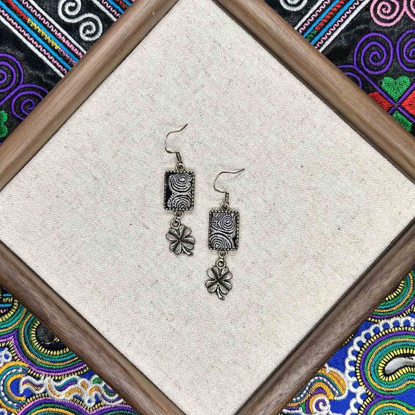 Miao Intangible Cultural Heritage Batik Earrings