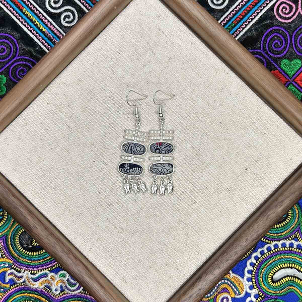 Miao Intangible Cultural Heritage Batik Earrings