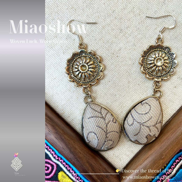 Water Drop Series | Miao Embroidery Earrings