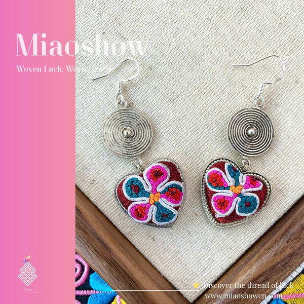 Eros Series Earrings | Miao Embroidery Collection