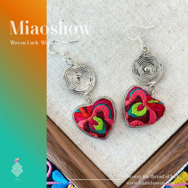 Eros Series Earrings&nbsp | Miao Embroidery Collection