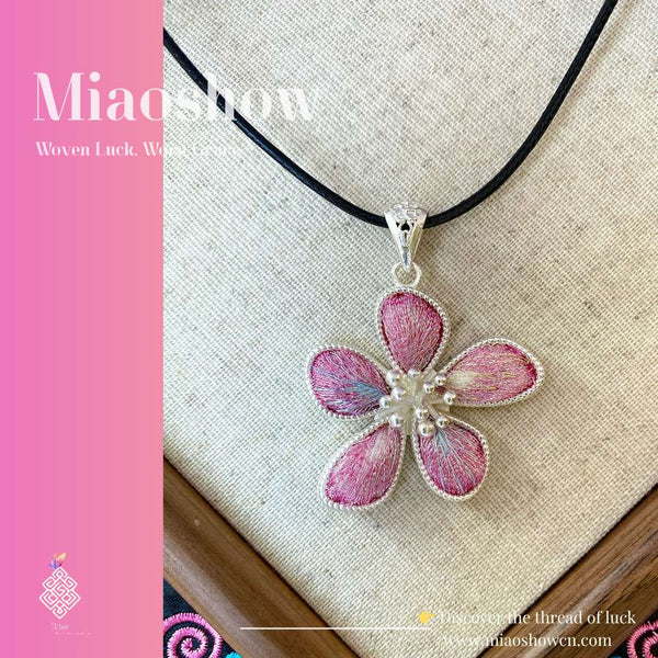 Flower Spirit Necklace | Gold Thread Embroidery Edition
