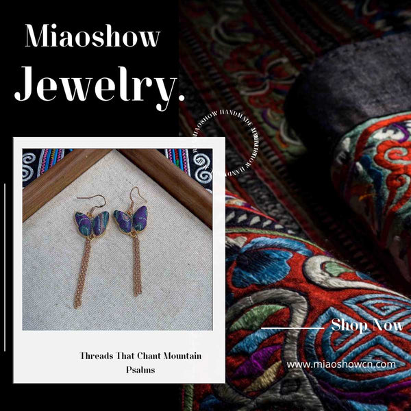 Wings of Blessing | Miao Embroidery Earrings