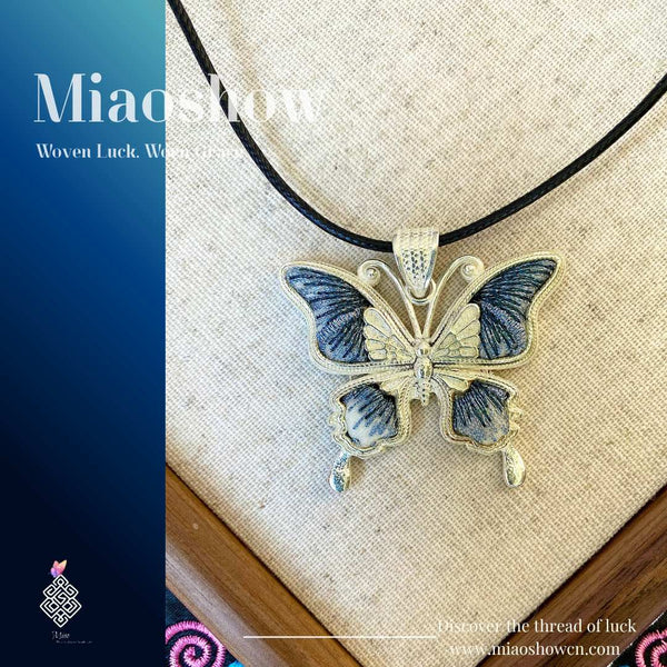 Butterfly Mama Necklace | Miao Embroidery Series