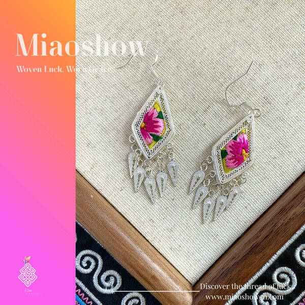 Threaded Blessing | Miao Embroidery Earrings